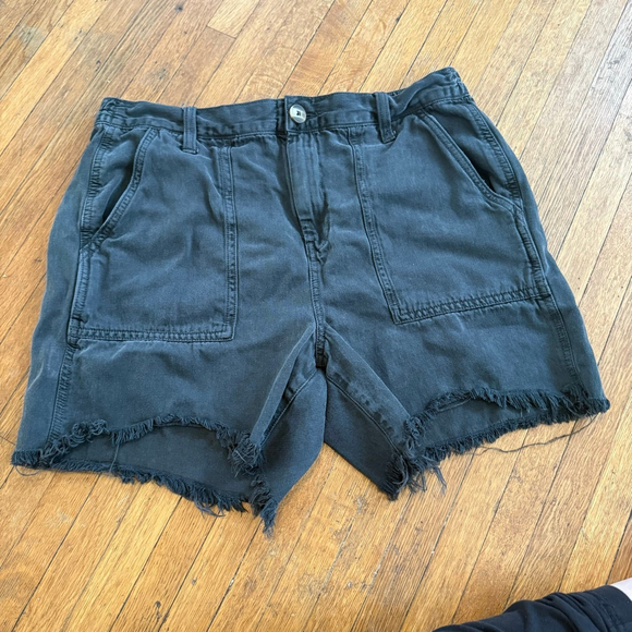 Aerie linen blend cut-off shorts - Picture 1 of 8